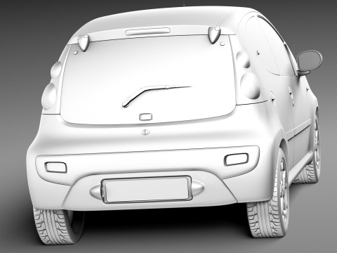 Citroen C1 5-doors 2013 Model 3D