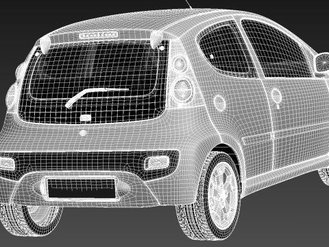 Citroen C1 5-doors 2013 Model 3D