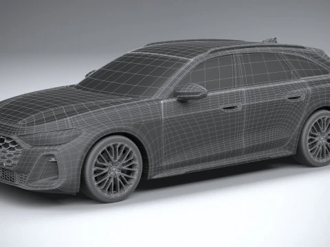 Audi S5 Avant 2025 3D Model