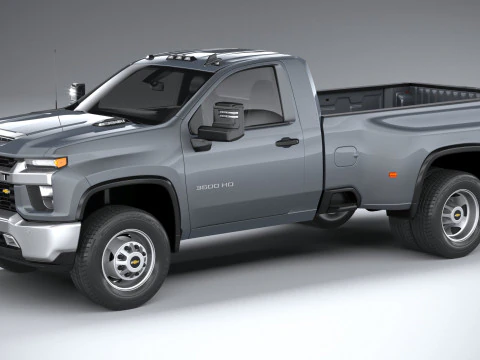 Chevrolet Silverado 3500HD Kabin Tunggal 2020 Model 3D