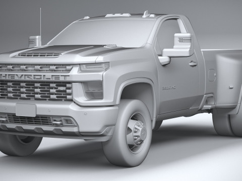 Chevrolet Silverado 3500HD Single Cab 2020 3D 模型