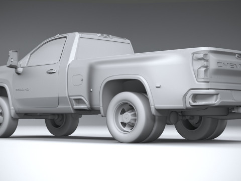 Chevrolet Silverado 3500HD Single Cab 2020 3D 模型