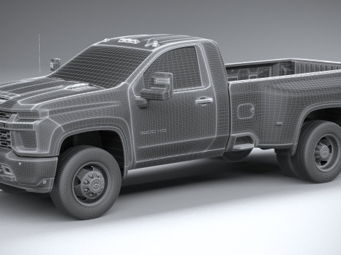 Chevrolet Silverado 3500HD Single Cab 2020 3D 模型