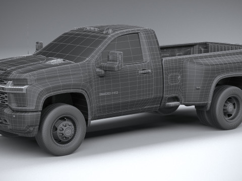 Chevrolet Silverado 3500HD Single Cab 2020 3D 模型