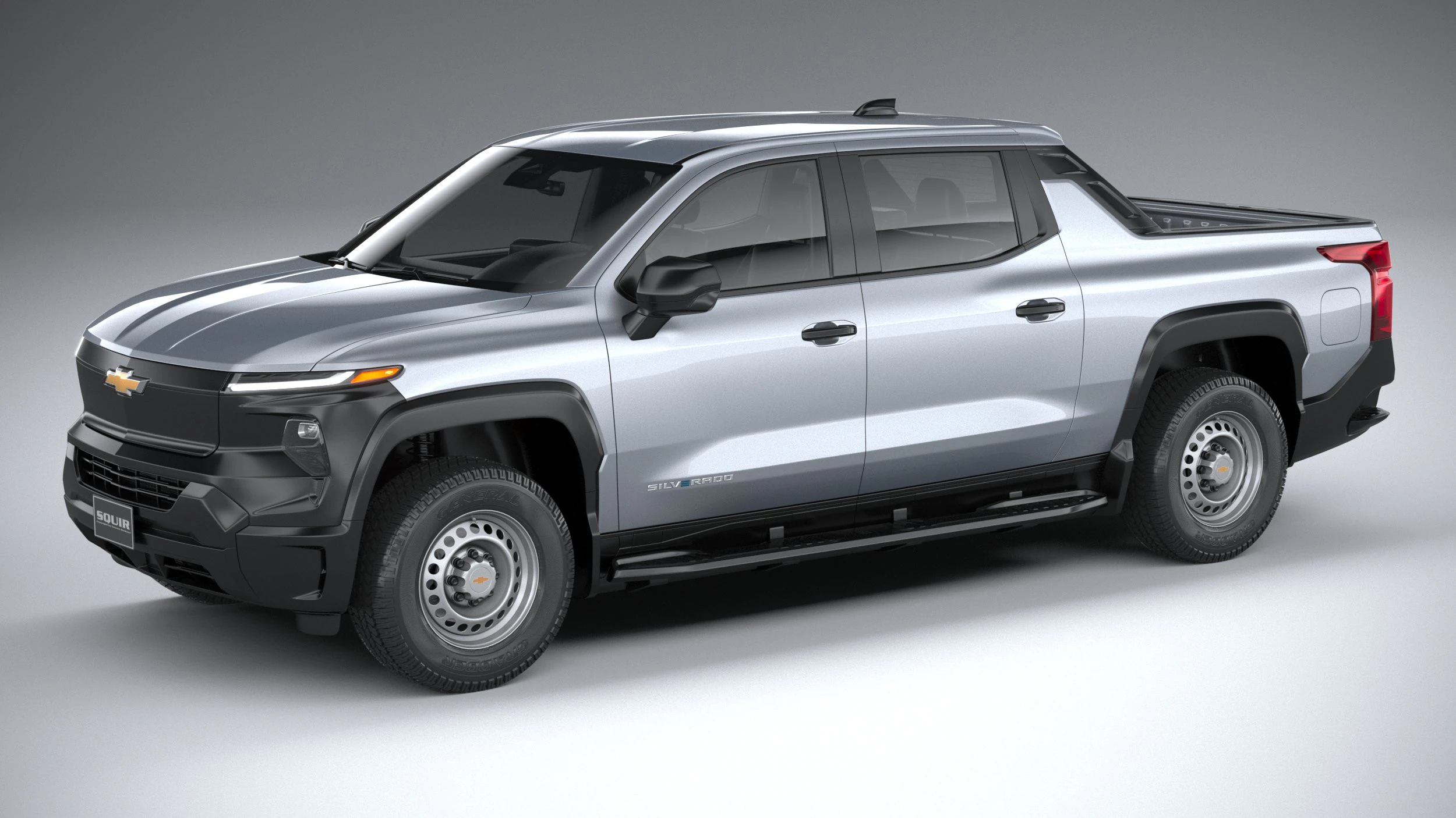 Chevrolet Silverado EV WT 2024 3D Model .c4d .max .obj .3ds .fbx .stl .blend