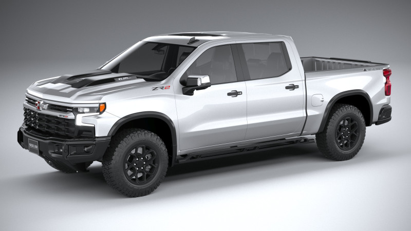 Chevrolet Silverado ZR2 Bison 2023 Modelo 3D .c4d .max .obj .3ds .fbx .stl .blend