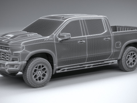 Chevrolet Silverado ZR2 Bison 2023 Modelo 3D