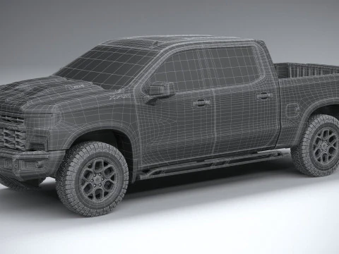 Chevrolet Silverado ZR2 Bison 2023 3D Model