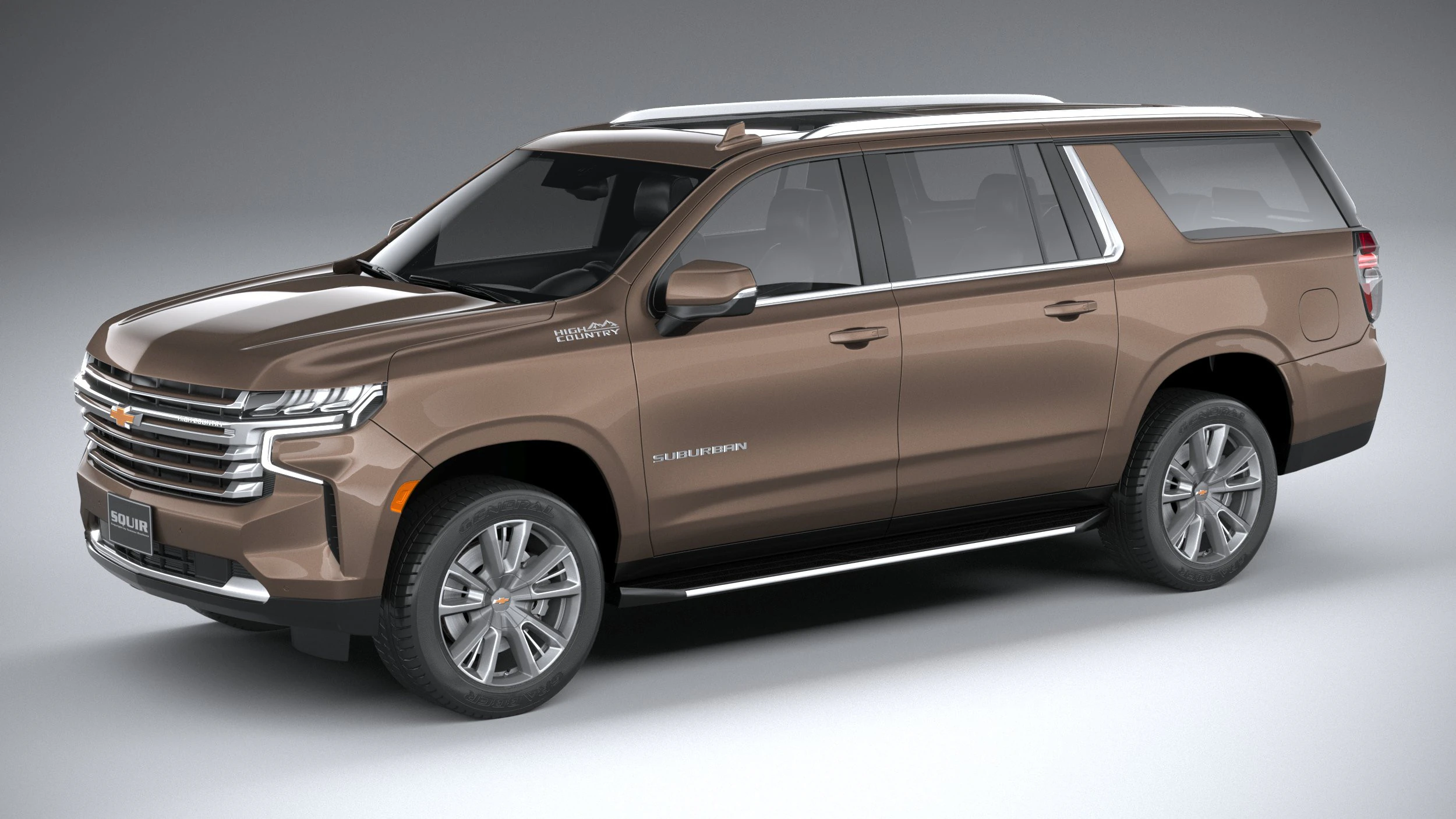 Chevrolet Suburban High Country 2021 3D Model .c4d .max .obj .3ds .fbx .stl .blend 