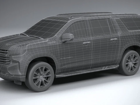 Chevrolet Suburban High Country 2021 3D Model