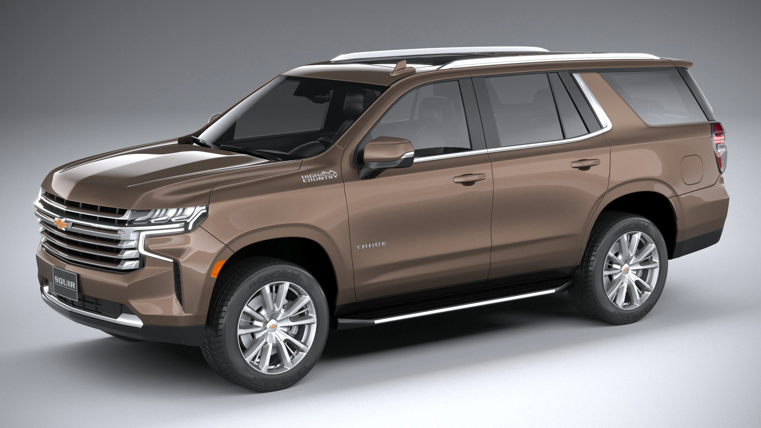Chevrolet Tahoe High Country 2021 3D Model .c4d .max .obj .3ds .fbx .stl .blend
