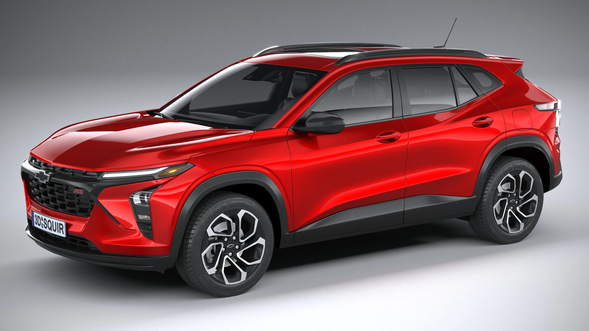 Chevrolet Trax RS 2024 3D Model .c4d .max .obj .3ds .fbx .stl .blend 
