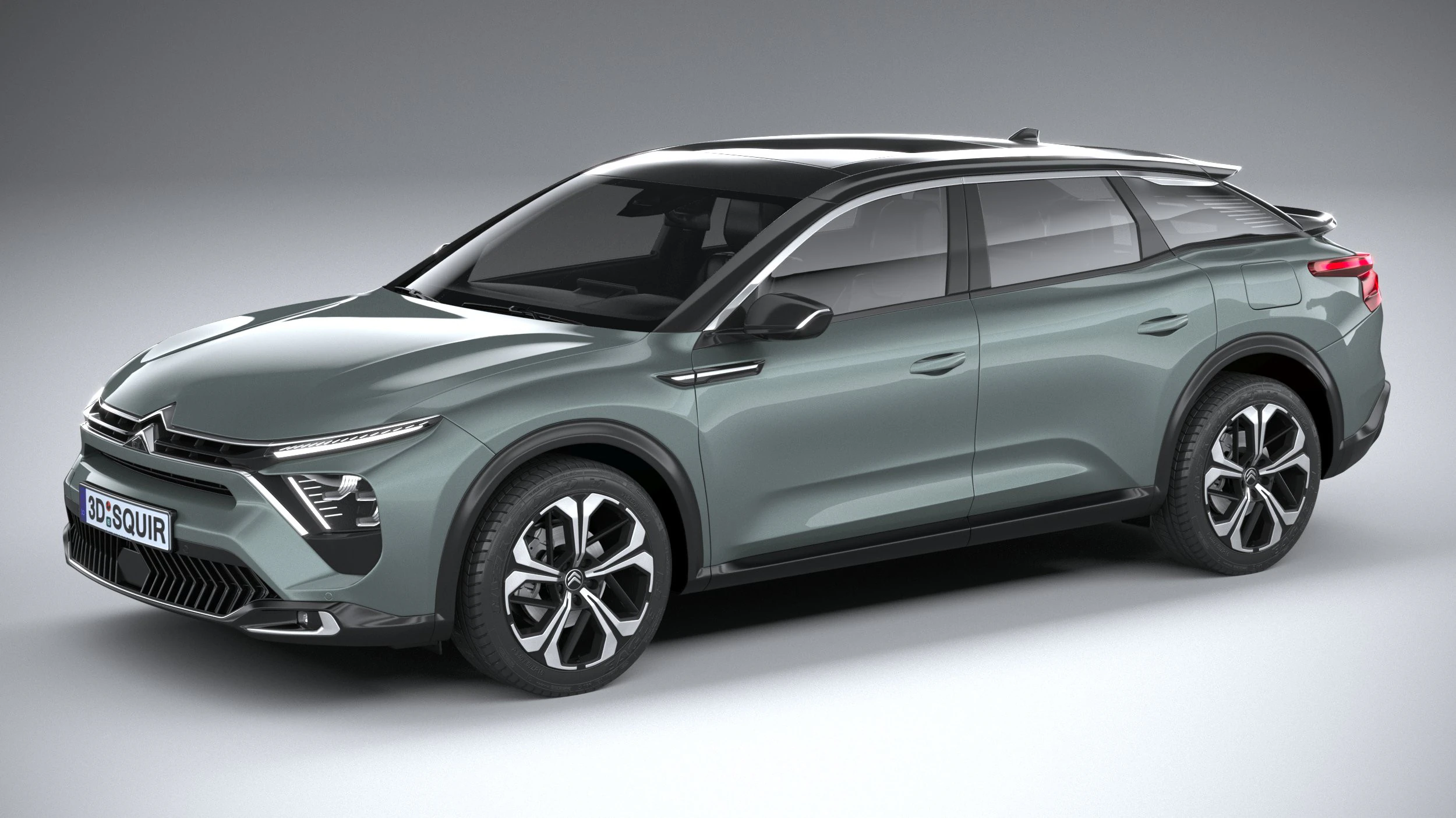 Citroen C5 X 2022 3D Model .c4d .max .obj .3ds .fbx .stl .blend