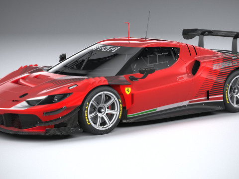 Ferrari 296 GT3 2023 3D Model