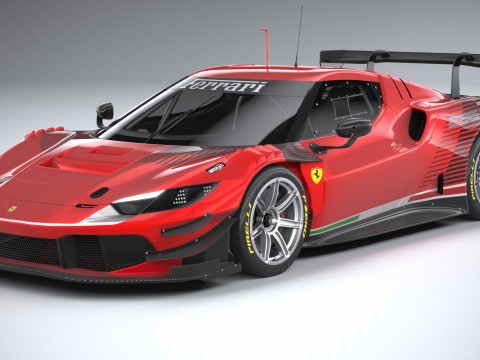 Ferrari 296 GT3 2023 3D Модель