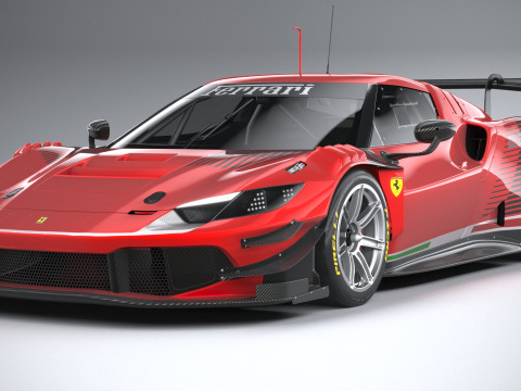 Ferrari 296 GT3 2023 3D Модель
