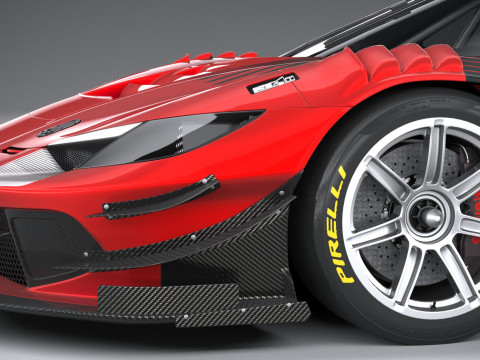 Ferrari 296 GT3 2023 3D Модель