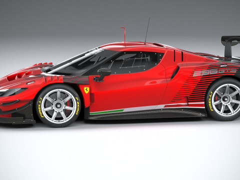 Ferrari 296 GT3 2023 3D Модель