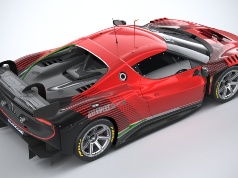 Ferrari 296 GT3 2023 3D Модель