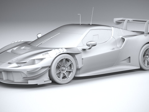 Ferrari 296 GT3 2023 3D Модель