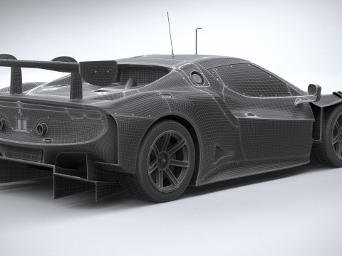 Ferrari 296 GT3 2023 3D Модель