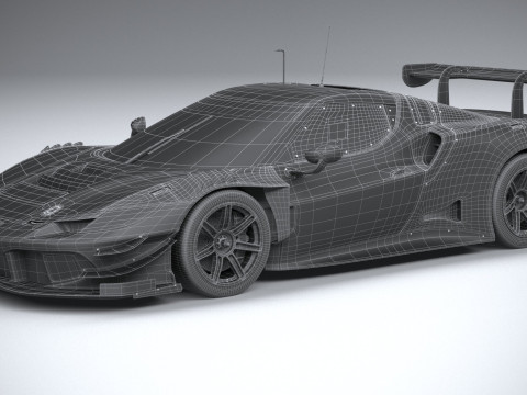 Ferrari 296 GT3 2023 3D Модель