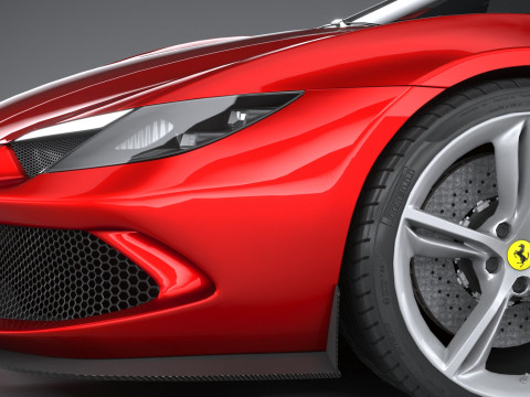 Ferrari 296 GTB 2022 LowPoly 3D Model