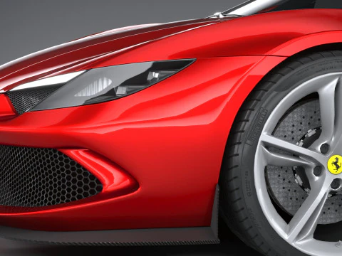 Ferrari 296 GTB 2022 LowPoly 3D Model