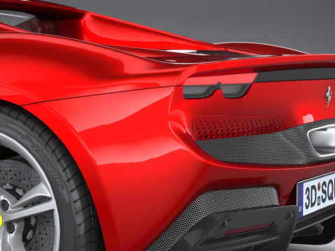 Ferrari 296 GTB 2022 LowPoly 3D Model