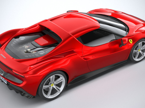 Ferrari 296 GTB 2022 LowPoly 3D Model