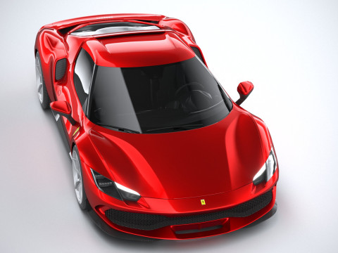 Ferrari 296 GTB 2022 LowPoly 3D Model