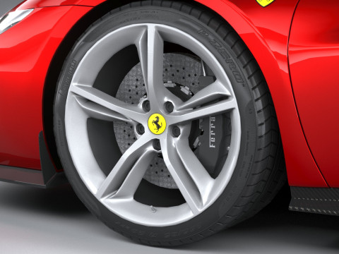 Ferrari 296 GTB 2022 LowPoly 3D Model