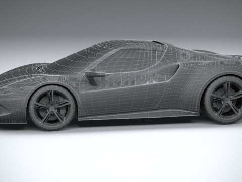 Ferrari 296 GTB 2022 LowPoly 3D Model