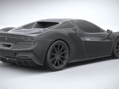 Ferrari 296 GTS 2023 3D Model