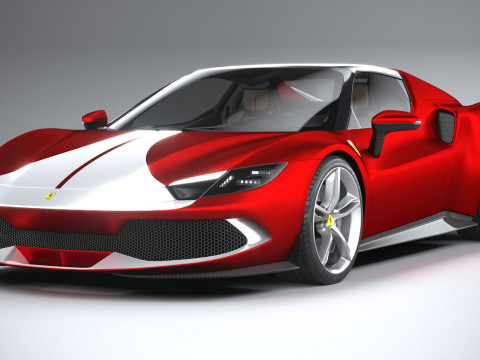Ferrari 296 GTS Red 2023 Modelo 3D