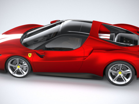 Ferrari 296 GTS Red 2023 Modelo 3D