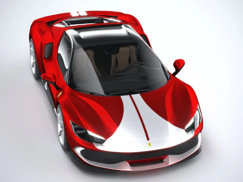 Ferrari 296 GTS Red 2023 3D Model
