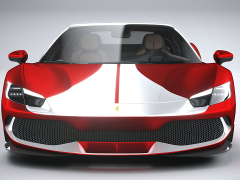Ferrari 296 GTS Red 2023 Modelo 3D