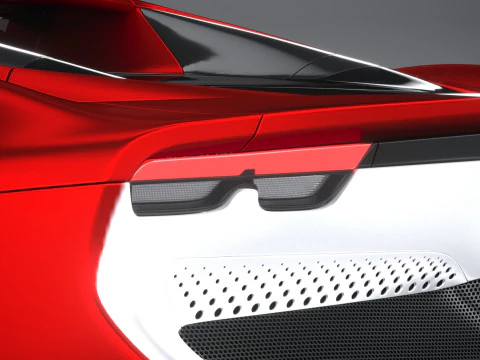 Ferrari 296 GTS Red 2023 3D Model