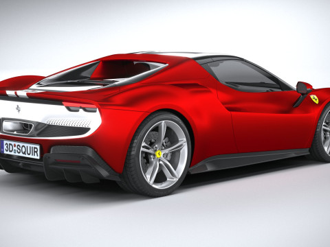 Ferrari 296 GTS Red 2023 Modelo 3D