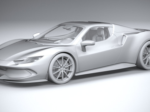 Ferrari 296 GTS Red 2023 Modelo 3D