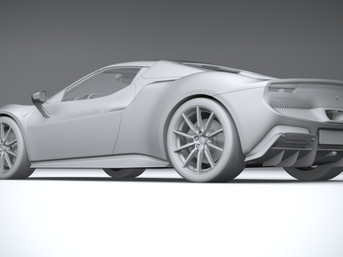 Ferrari 296 GTS Red 2023 Modelo 3D