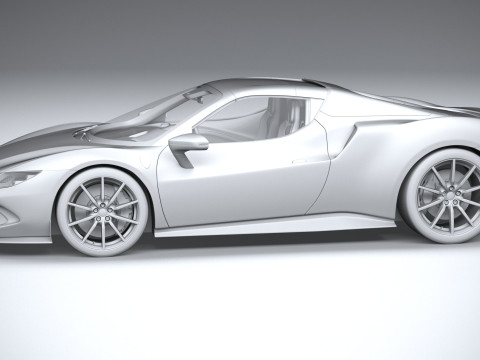 Ferrari 296 GTS Red 2023 Modelo 3D