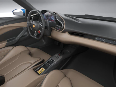 Ferrari 296 GTS Red 2023 3D Model