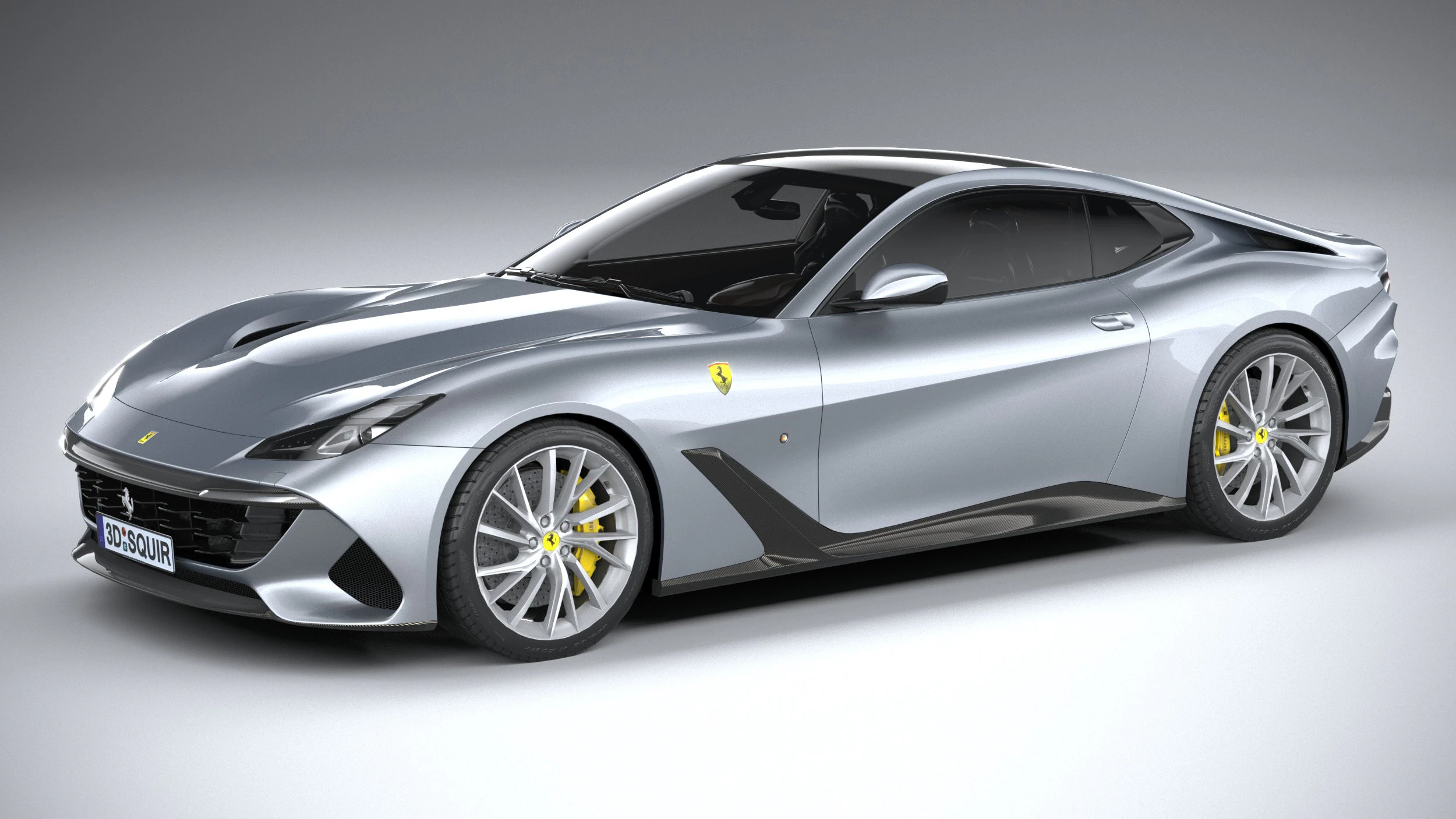 Ferrari BR20 2021 LowPoly 3D Model .c4d .max .obj .3ds .fbx .stl .blend 