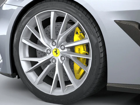 Ferrari BR20 2021 LowPoly 3D Model