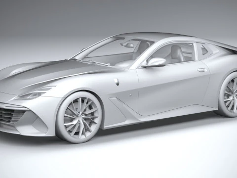 Ferrari BR20 2021 LowPoly 3D Model