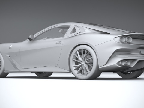 Ferrari BR20 2021 LowPoly Modello 3D