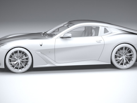 Ferrari BR20 2021 LowPoly Modello 3D