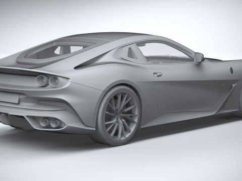 Ferrari BR20 2021 LowPoly Modello 3D